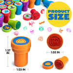 JOYIN 100PCS Assorted Stamps for Kids Self-Ink for Party Favor, Teacher Stamps, Kids Treasure Box, Prize for Classroom, Birthday School Stuffers (50 Designs, Dinosaur, Halloween Stampers)