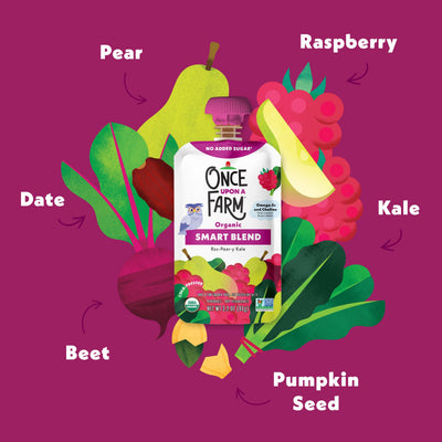 Once Upon a Farm Organic Ras-Pear-y Vanilla Smart Blend, 3.5 Oz
