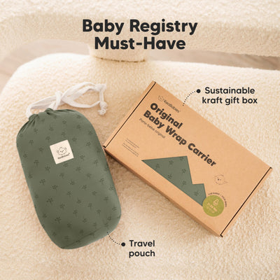 KeaBabies Baby Wrap Carrier - All in 1 Original Baby Carrier Newborn to Toddler Sling, Easy to Wear, Hands Free Bonding, Lightweight, Breathable Infant Wraps (Forest Berries)