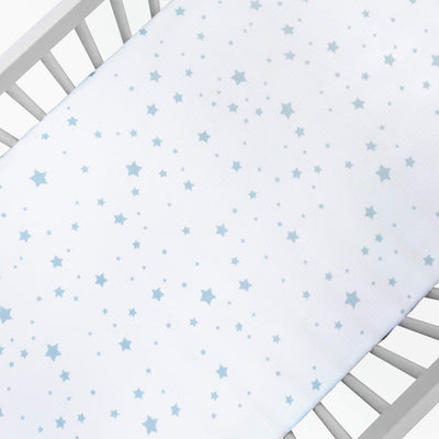 Newton Baby Fitted Crib Sheet (2-Pack) - Ultra Breathable and Soft, Organic Cotton, Fits All Standard Cribs, White Stardust