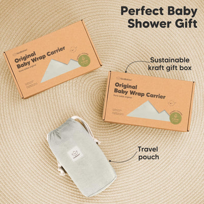 KeaBabies Baby Wrap Carrier - All in 1 Original Baby Carrier Newborn to Toddler Sling, Easy to Wear, Hands Free Bonding, Lightweight, Breathable Infant Wraps (Rhino Gray)