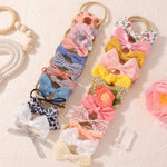 doboi 24pcs Baby Girls Flower and Hair Bows Headbands Soft Nylon Hairbands Elastic Hair Accessories for Newborns Infants Toddlers and Kids