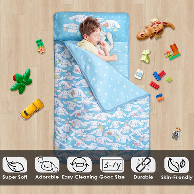 Juju Cinnamon Roll Kawaii Nap Mat - Cute Kawaii Stuff - Toddler Nap Mat - Kids Sleeping Bag for Kids - Toddler Sleeping Bag Kindermat