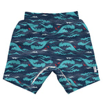 green sprouts i Play Easy-Change Eco Swim Trunks, UPF 50+, Standard 100 by Oeko-TEX® Certified, No AZO Dyes, Navy Tidal Waves - 24mo