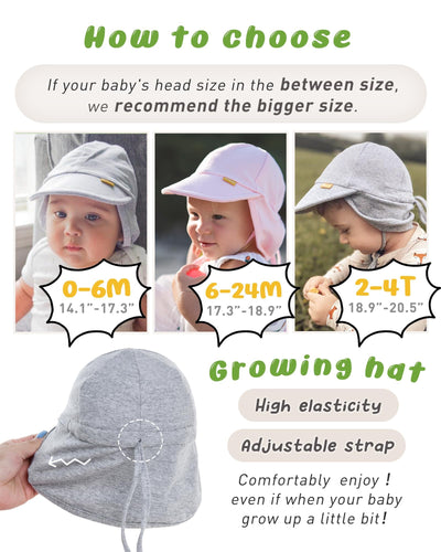 FURTALK Baby Sun Hat UPF 50+ UV Ray Sun Protection Cotton Toddler Hats for Boys Girls