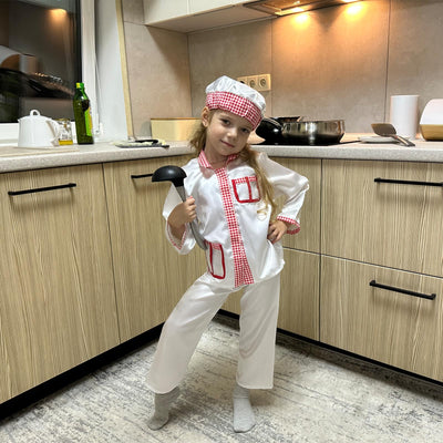 DISHIO Dress Up Clothes for Kids Pretend Role Play Costumes Trunk Toddlers Dress Up Costumes with Fireman Police Doctor Chef Kids Costume Dress Up Costumes for Boys Girls Birthday Party Age 3 to 6