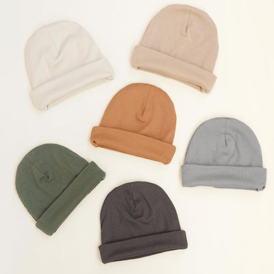 Konssy 6 Pack Baby Beanie Hats for Unisex, Toddler Beanies Baby Girl Boy Hat Warm Cap for Baby, Infant, Toddler 0-6 Months
