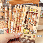 JUNJAKU 12 Pcs Capybara Pens, Cute Erasable Retractable Pen Erasable Gel Ink Cartoon 0.5mm Fine Point Blue Ink Pen Cartoon Writing Pen (12-pack capybara pens)