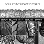 Foam Clay Air Dry Foam Modeling Clay - Cosplay Soft Clay for Slime Add Ins, Molding Clay for Sculpting with Eva Foam - 300 Gram Black Air Dry Clay