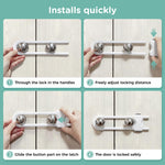 Baby Proofing Cabinets, SKYLA HOMES Sliding Cabinet Locks for kids, Adjustable U-Shaped Child Safety Cabinet Lock for Handles & Knobs, Tool-free Child Proof Latches Lock for Kitchen Bathroom (4 Pack)