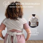 Boba Baby Wrap Carrier – Original Baby Sling Carrier for Newborns (7–35 lbs), Soft, Secure, Hands-Free & Ergonomic, Ideal for Comfortable Bonding, New Parents (Beige)