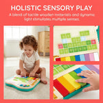 Hape Dynamic Pixel Piano - 3-in-1 Interactive Wooden Piano Toy for Toddlers Age 1-6, Musical Sensory Toy with LED Pixel Art Screen, Guided Melodies & Animal Sounds, Early Learning Educational Gift