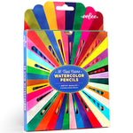 eeBoo: Watercolor Pencils Rainbow – 18 Double-Sided Pencils, 36 Colors, Foil Barrels, Add Water to Paint, Artist Quality Art Supplies