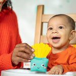 Bright Starts Side of Smiles French Fry Teether Toy with Crinkle Textures, Baby Teething Toy, BPA Free, Unisex, 3 Months+