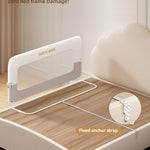 Baby Bed Rail Guard, 59in Thickened Toddler Bed Rail for Toddlers, Extral Tall Swing Down Kids Child Safety Side Railing Guards/Rails for Twin, Full, Queen, King Bunk Size Bed, White/Grey, 27”H