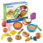 Learning Resources New Sprouts Munch It! Food Set - Food Kitchen Accessories, Pretend Toys, Toddler Picnic Table Games,Kitchen Set, Grocery Fine Motor Skills, Montessori Cooking