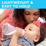 Chicco Duo Hybrid Baby Bottle Newborn Deluxe Giftset, Real Glass Inside, Lightweight Plastic Outside, Patented Invinci-Glass Technology, Intui-Latch Nipple, Clear/Grey
