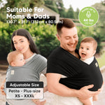 KeaBabies Baby Wrap Carrier Ring Sling - Easy to Wear, Adjustable D-Lite Baby Carrier Newborn to Toddler, Infant Carrying Shirt, Hands Free Bonding, Breathable Fabric Wearing Wrap (Dusty Pink)