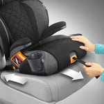 Chicco KidFit Zip Plus 2-in-1 Belt-Positioning Booster Car Seat, Backless and High Back Booster Seat, for Children Aged 4 Years and up and 40-100 lbs., Seascape/Blue