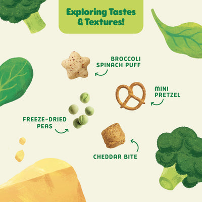 Sprout Organics, Pick Up Mix Sensory Snack Mix, Cheesy Peas-y with Freeze-Dried Peas (6 Count)