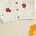 Toddler Baby Girl Cardigan Christmas Knit Sweater Long Sleeve Button Down Knitwear Kids Fall Winter Coat