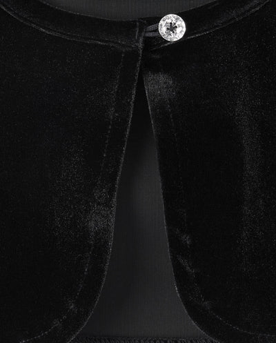 The Children's Place,Baby-Girls,and Toddler Long Sleeve Shrug Cardigan,Black Velour,12 Months,18 Months