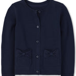 The Children's Place baby girls And Toddler Bow Pocket Cardigan Sweater, Tidal, 2T US