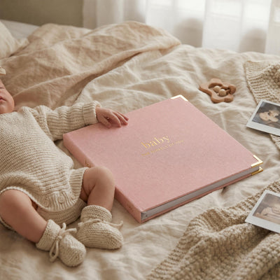 Keepsake Baby Memory Book for Boys and Girls – Timeless First 5 Year Baby Book – Neutral Journal Scrapbook or Photo Album - Record a Milestone for Every Event from Birth to Age 5