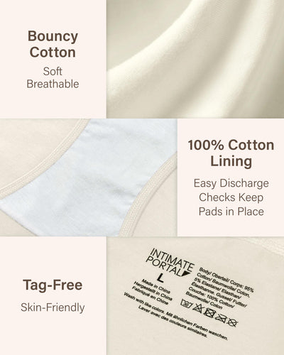Intimate Portal Women's Maternity Underwear Cotton Pregnancy Panties Under the Bump Postpartum Bikini Briefs 6 Pack Blume M
