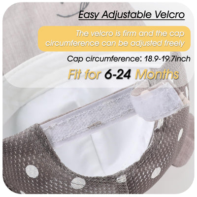 Peecabe Baby Baseball Cap Toddler Infant Boys Girls Sun Hat Breathable Cute Hats for Spring Summer 6M-3T (US, Age, 6 Months, 24 Months, Gray Mesh)