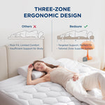 Bedsure Queen Mattress Pad - Quilted Fitted Mattress Topper Protector with 8-21 Inches Deep Pocket, Noiseless Breathable Bed Cover Padded, Machine Washable, White, 60x80 Inches