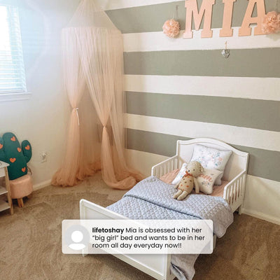 Delta Children Bennett Wood Toddler Bed - Greenguard Gold Certified, Grey