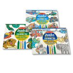 Melissa & Doug Jumbo 50-Page Kids' Coloring Pads 3-Pack - Animals, Vehicles, and Multi-Themed - FSC Certified