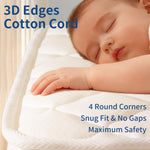 Pro Goleem Breathable Crib Mattress, 52”x28“ Dual-Sided Toddler Bed Mattress, 5" Thick Firm Foam & JPMA Certified, Comfort Jacquard Topper, Fits Standard Full-Sized Baby Cribs & Toddler Beds