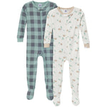 Gerber Baby-Boys 2-Pack Footed Pajamas, Desert Animals, 3-6 Months