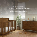 Babyletto Palma 7-Drawer Assembled Double Dresser in Natural Walnut, Greenguard Gold Certified