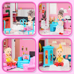 5-Story Dream Doll House for Girls with 19 Rooms, Lights, Dolls, and Furniture - Large DIY Playhouse for Grils Ages 6-16 - Perfect Imaginative STEM Gift for Birthdays & Holidays & Christmas
