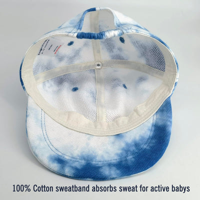 Keepersheep Baby Sun Hat 0-24M Multi-Size|Cotton Soft Brim Cap|Machine Washable for Newborn Toddler Boys & Girls Outdoor (US, Age, 0 Months, 3 Months, Blue Print)