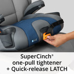 Chicco KidFit Adapt Plus 2-in-1 Belt-Positioning Booster Car Seat, Backless and High Back Booster Seat, for Children Aged 4 Years and up and 40-100 lbs., Vapor/Grey
