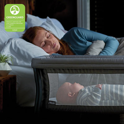 Chicco LullaGo Anywhere Portable Bassinet, Lightweight, Space-Saving with Waterproof Mattress and Fitted Sheet, Travel-Friendly, Includes Carry Bag | Lyric/Beige