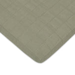 Babyletto Muslin Baby Bassinet Sheets for Girls & Boys - GOTS Certified Breathable Organic Cotton Cover, 360° Fitted, Soft, Gentle & Cozy Rectangle Bedside Bassinet Sheets - Matcha Green