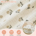 Basumee Baby Bassinet Sheets 2 Pack Muslin Bassinet Mattress Sheets for Boys Girls Soft Breathable Bedside Bassinet Fitted Sheet with Bottom Elastic Band 33''x17''x4'' Fit for Rectangle Oval Hourglass