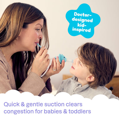 Playhouse MD Booger Buddy Nasal Aspirator, Elephant - with LED Light for Babies & Toddlers – BPA-Free Snot Remover for Infant Stuffy Nose, Congestion Relief – Easy to Clean Design - FSA/HSA Eligible