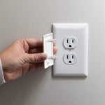 Qdos Safety StayPut Double Outlet Plug Cover - One Plug Covers Both Outlets! Secure Fit and Beveled Edges Prevent Small Fingers from Removing Unlike Other Products| Fits All Outlets | 12 Pack | White