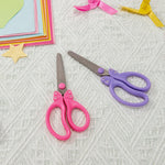 GAIFONGRE 5″ Pink Kids Safety Blunt Tip Scissors, Ages 5-8 & 8-10 for Girls,Rounded Edge & Ergonomic Handles for Small School Student Children Toddler Classroom Cutting Paper,Home DIY (Pink Violet)
