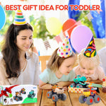Toy Cars For 1 2 3 Year Old 3 Pack Monster truck Toy Crocodile Bull Leopard Pull Back Car Big Wheel Animal Toy Trucks for Toddler 1-3 Baby Toys 12 18 Months Boys Girls Toddlers Toy for 1 Year Old Gift