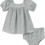 Modern Moments by Gerber baby-girls 2-piece Puffed Sleeve Dress & Diaper Cover Set