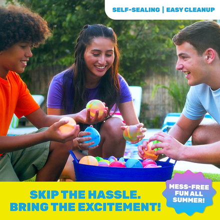 Hydroburst 6-pack Reusable Water Balloons by Relatable, For The Pool, Beach Toys And Outdoor Play Toys, Includes 6 Refillable Balloons