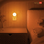 myCozyLite Night Lights Plug into Wall, Amber LED, 2 Pack, Motion Sensor Night Light, Automatic Motion Activated Light Indoor, for Bathroom, Bedroom, Kitchen, Hallway, Stairway, Kids, Adults