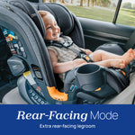 Chicco OneFit LX ClearTex All-in-One Car Seat with LeverLock Installation, Slim Design, Convertible Car Seat, Seat for Infants and Children 5-100 lbs, Lupine/Purple